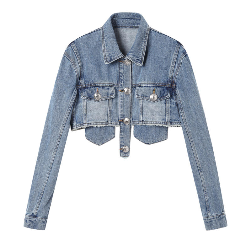 Light Blue Denim Jacket For Women